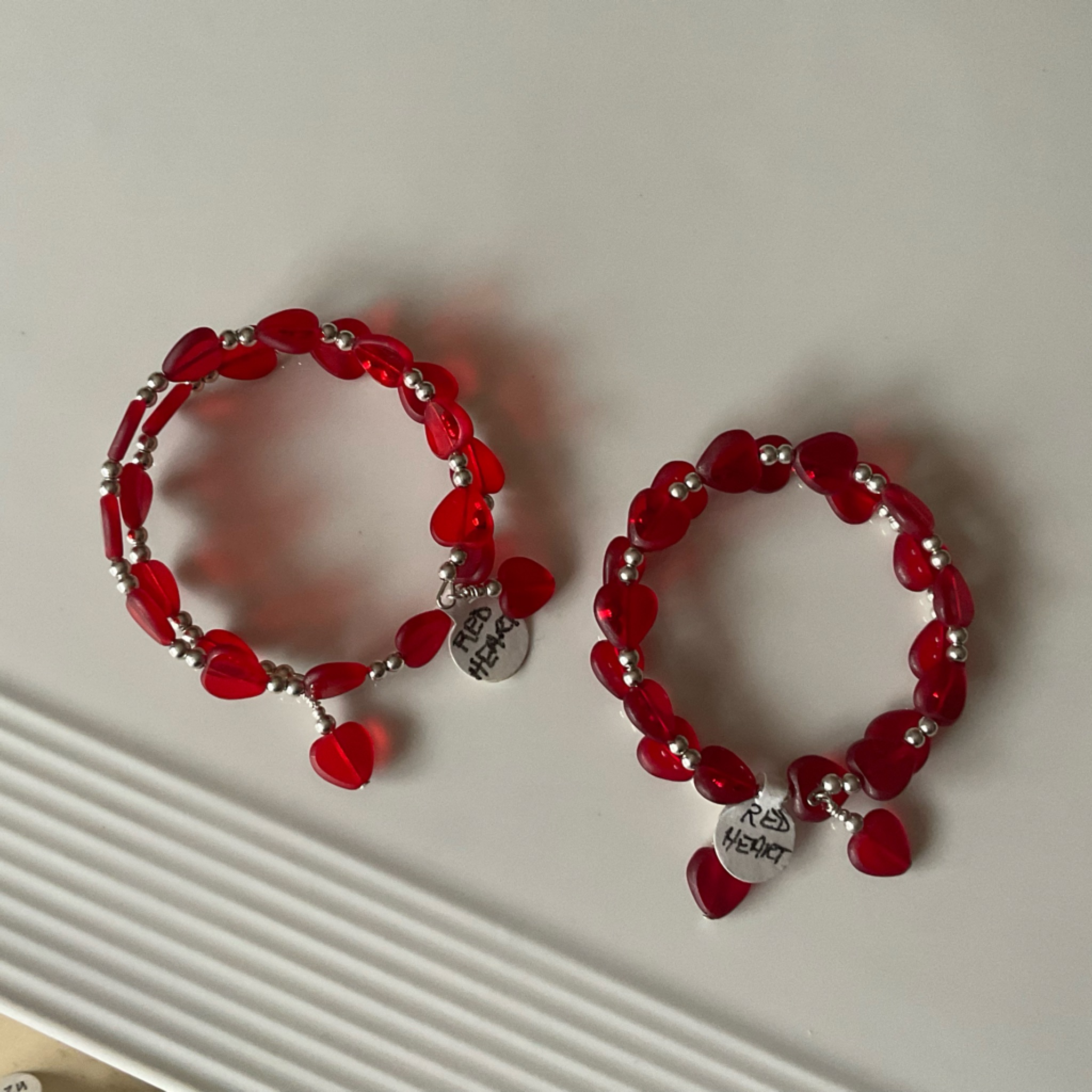 Circle Of Hope Breast Cancer Bracelet - Red Hearts